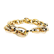 18ct Yellow Gold Textured Link Bracelet