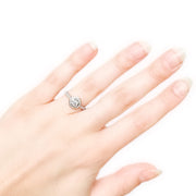 18ct White Gold Halo Diamond Engagement Ring