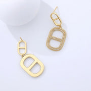 18ct Yellow Gold Silver Filled Cubic Zirconia Earrings