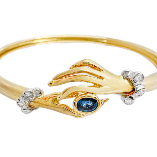 18ct Sapphire & Diamond Bangle
