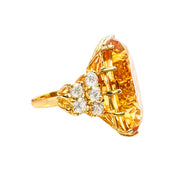 18ct Citrine & Diamond Statement Ring