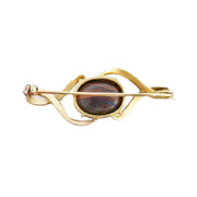 18ct Yellow Gold Opal Brooch