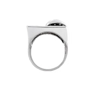 18ct White Gold Pave Diamond Ring