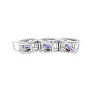 14ct White Gold Tanzanite & Diamond Pendant 