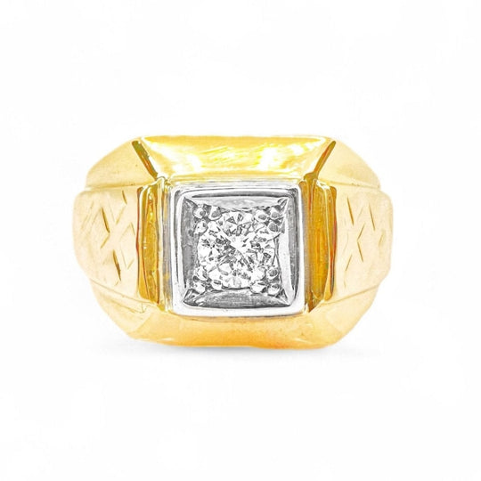 18ct Solitaire Diamond Mens Ring