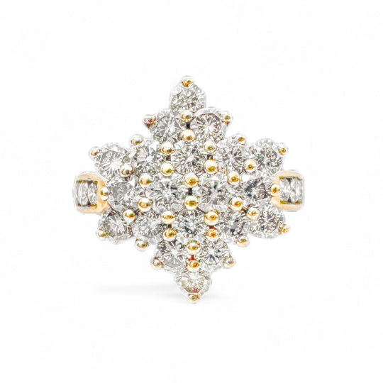 9ct Diamond Star Cluster Ring