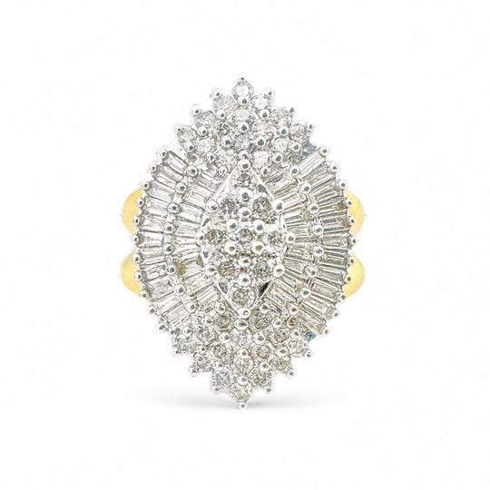9ct Diamond Cluster Dress Ring