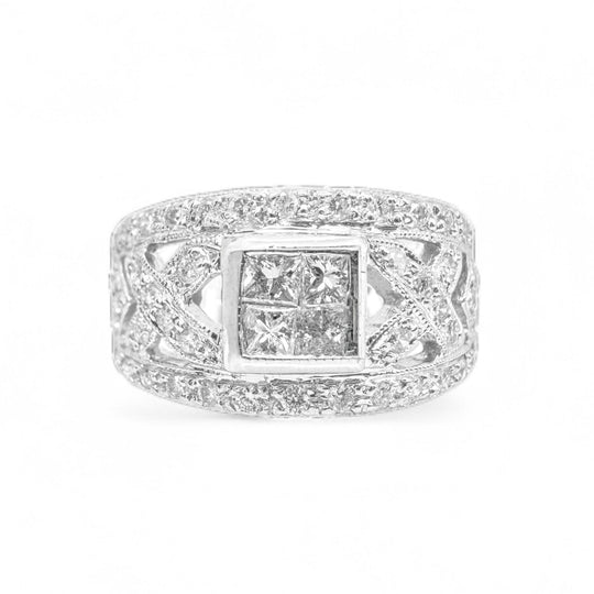 18ct Diamond Cluster Ring