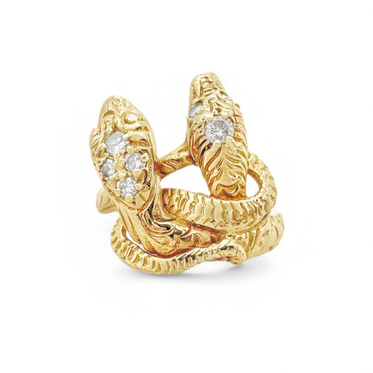 18ct Snake Diamond Ring