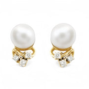 18ct Pearl & Diamond Earrings