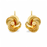 18ct Swirl Drop Earrings