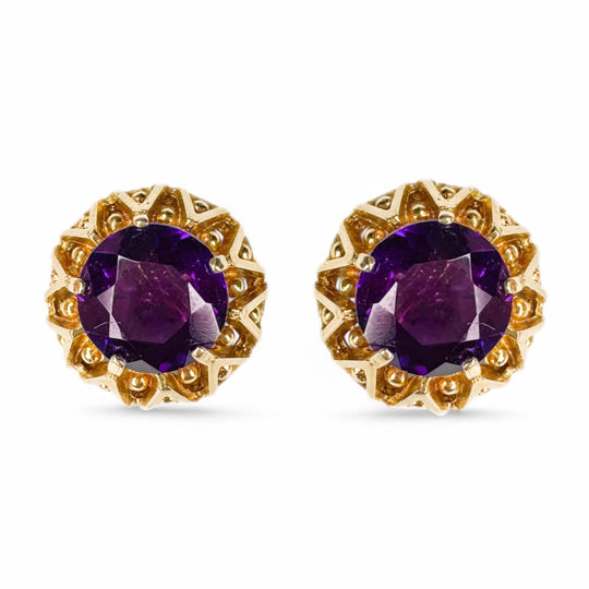 14ct Amethyst Earrings