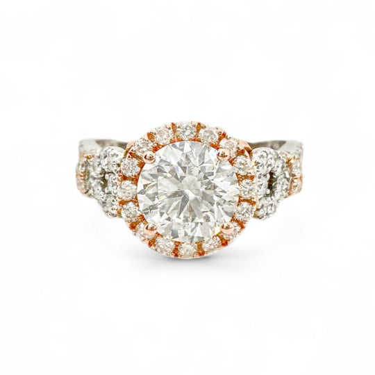 14ct Rose Gold Diamond Engagement Ring