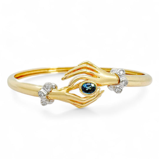 18ct Sapphire & Diamond Bangle