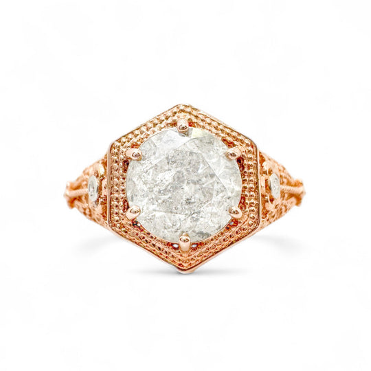 14ct Rose Gold Diamond Ring, 1.80ct