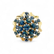 9ct Yellow Gold Sapphire Cluster Ring