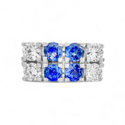 18ct White Gold Sapphire & Diamond Ring