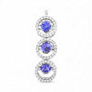 14ct White Gold Tanzanite & Diamond Pendant 