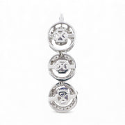 14ct White Gold Tanzanite & Diamond Pendant 