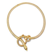18ct Vintage Snake Coiled Necklace