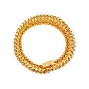 18ct Triple Curb Link Bracelet 