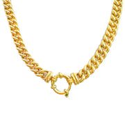 9ct Yellow Gold Bolt Ring Necklace