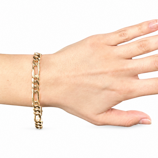 9ct Yellow Gold Long Short Bracelet