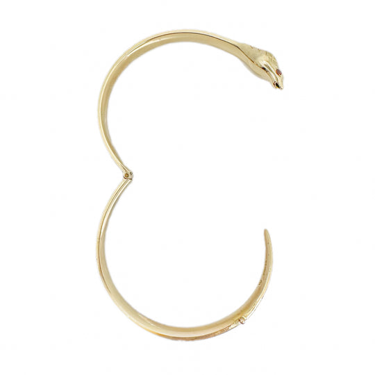 9ct Garnet Snake Bangle