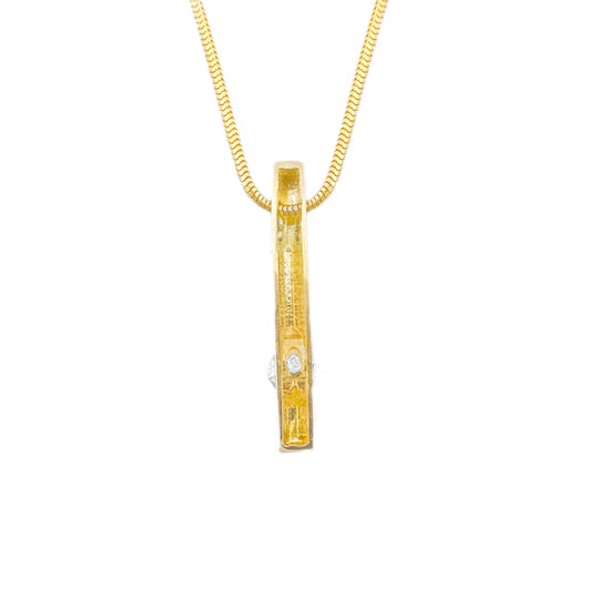 18ct Diamond Set Slider Pendant & Chain