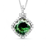 18ct White Gold Tourmaline Pendant