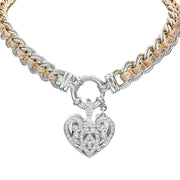 9ct Yellow Gold & Diamond Heart Enhancer Pendant