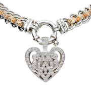 9ct Yellow Gold & Diamond Heart Enhancer Pendant