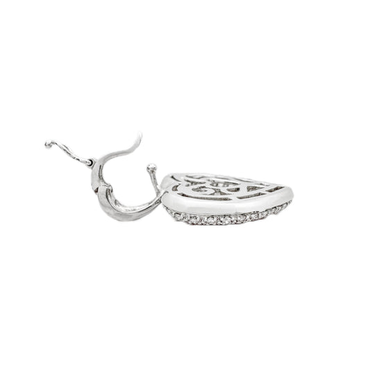 18ct White Gold Diamond Heart Enhancer