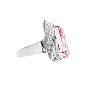 18ct White Gold Kunzite, Tourmaline, Tanzanite & Diamond Ring