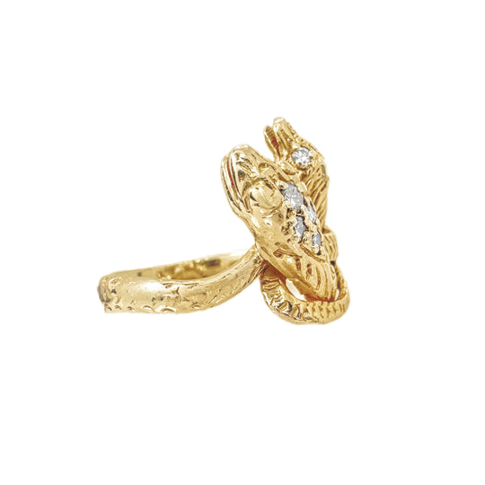 18ct Snake Diamond Ring