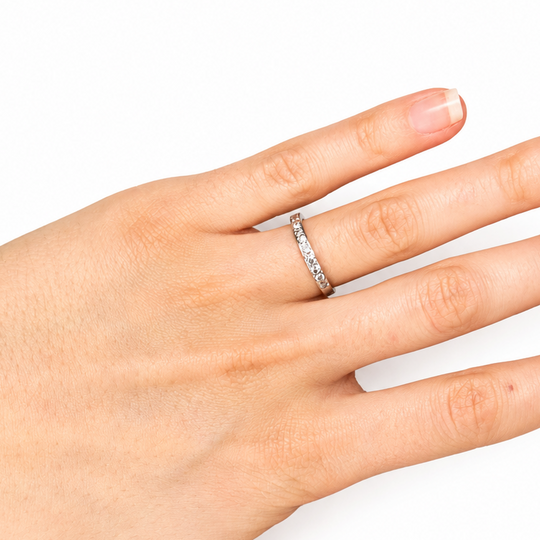 18ct White Gold Diamond Wedding Band