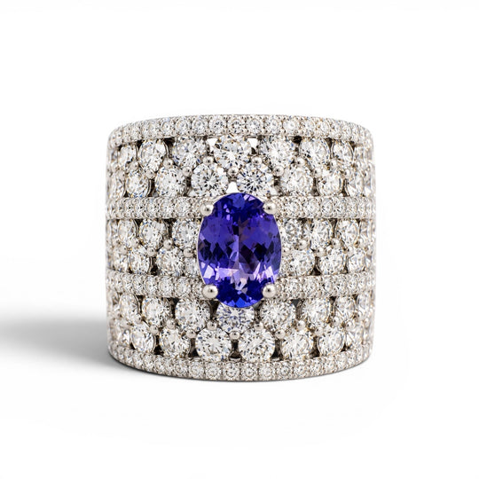 18ct Tanzanite & Diamond Dress Ring