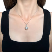 18ct Pearl & Diamond Pendant