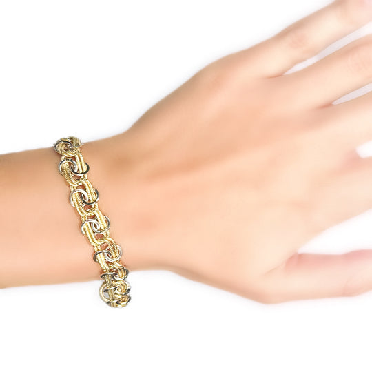 18ct Fancy Bolt Ring Bracelet