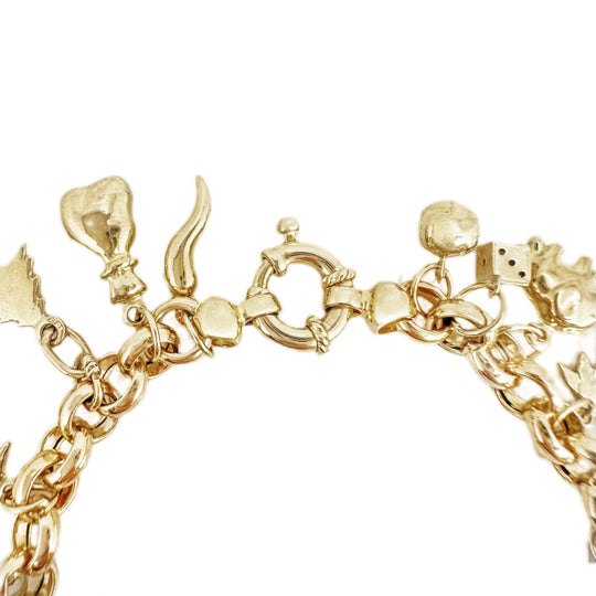 9ct Bolt Ring Charm Bracelet