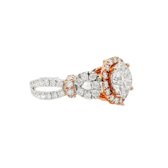 14ct Rose Gold Diamond Engagement Ring
