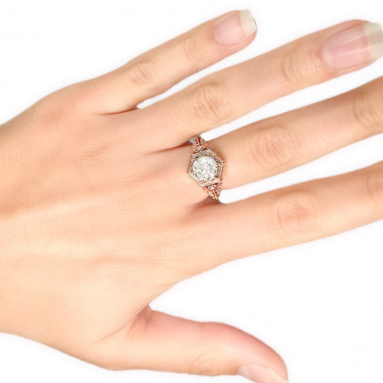 14ct Rose Gold Diamond Ring, 1.80ct
