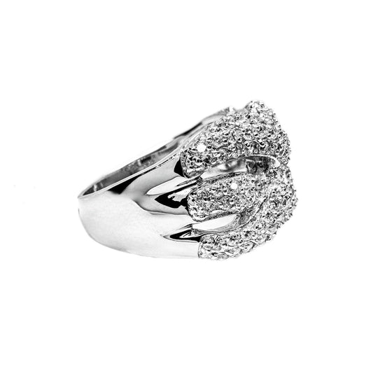 Sterling Silver Wide Weave Ring