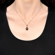 14ct White Gold Black Pearl Pendant