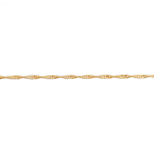 11ct Diamond Pendant & 9ct Yellow Gold Twist Chain