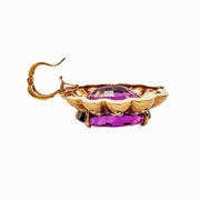 Amethyst & Diamond 14ct Yellow Gold Pendant