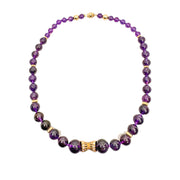 14ct Amethyst & Diamond Necklace