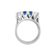 18ct White Gold Sapphire & Diamond Ring