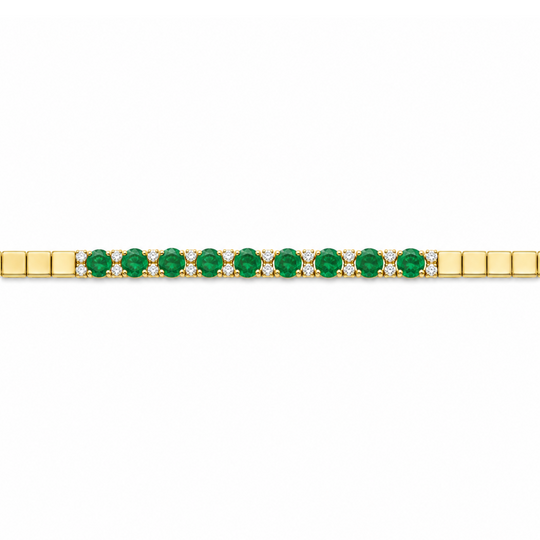 18ct Emerald & Diamond Bracelet