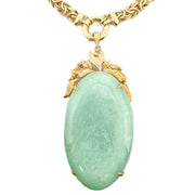 18ct Yellow Gold Jade Pendant